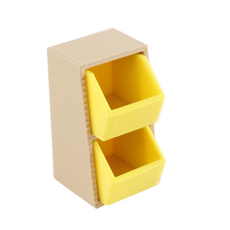 Miniature Storage Box Ornament 1/12 Dollhouse Mini Kitchen Food Basket Model Dolls House Decor Accessories Pretend Play Toy