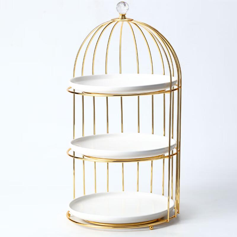 Zhinianhua European 3-Tier Birdcage Cake & Dessert Stand