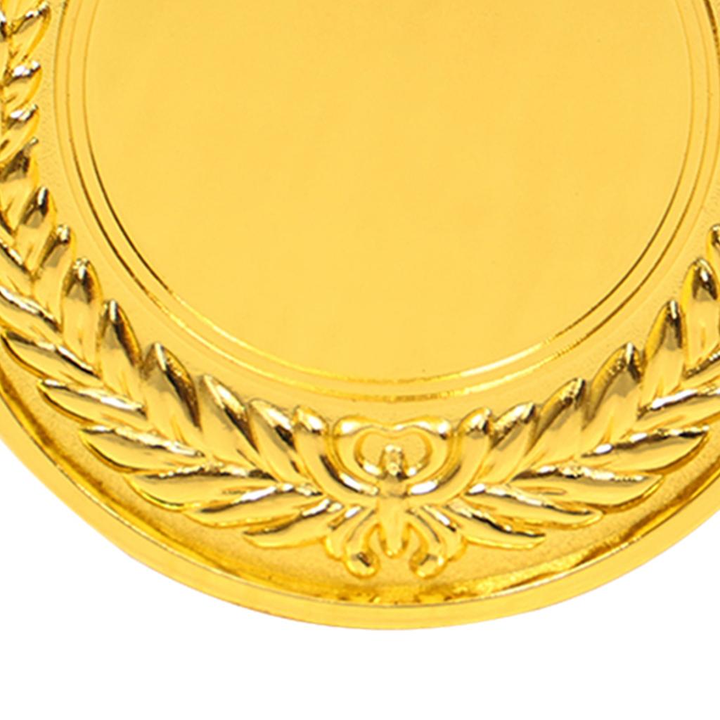 2.54 Inches Wheat Ear Metal Medals with Neck Ribbon School Sports Meet Awards Round Winner Prize Present for Kids Souvenir Gifts