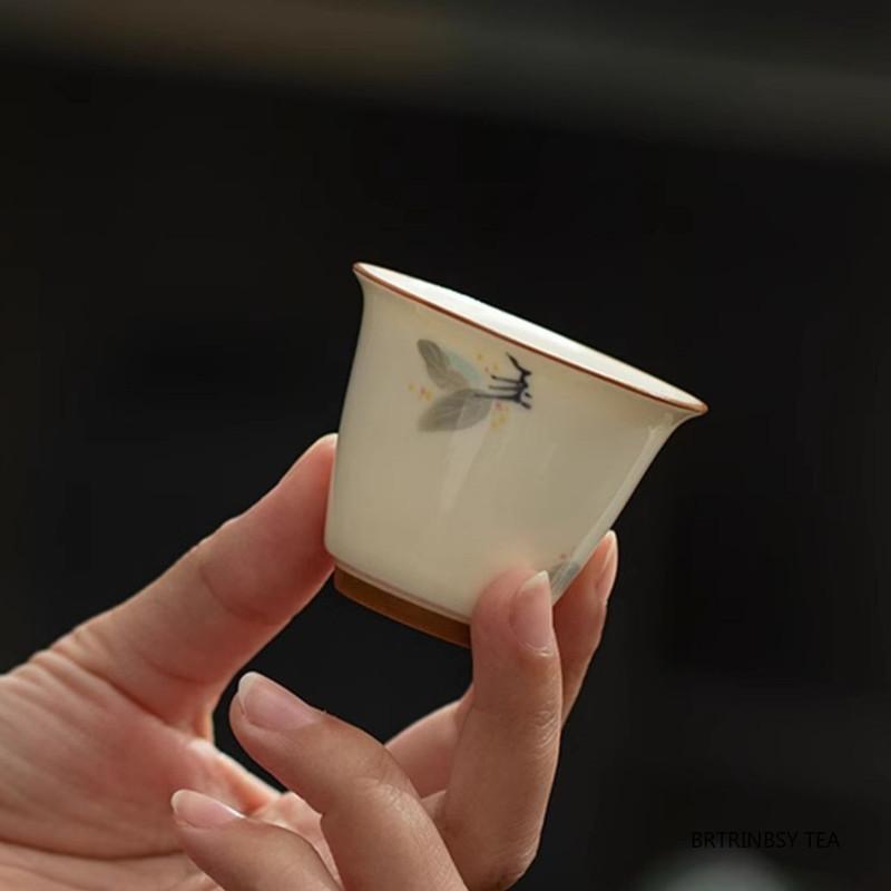 1 Stück Chinesische Handgefertigte Blumen Teetasse Vintage Keramik Teetasse Haushalt Porzellan Meistertasse Schönheit Teeschale Teegeschirr Zubehör