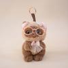 Soft Cute Cat Keychain Small Comfort Stuffed Animal Kawaii Glasses Key Ring  Daily Accessories