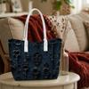 Gothic Dark Pattern Tote Bag Elegant Daily Use Large Shoulder Purse