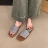 Internet Celebrity Flat-bottomed French Cool Slippers Women's Shoes Wear 2025 New Summer Retro Beach Seaside Roman Sandals