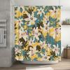 Modern Shower Curtain Design with Tropical Flowers Perfect for Bath Decor