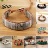 Unisex Stone Bracelet Bohemian Handmade Natural Tube Beads Bangle Boho