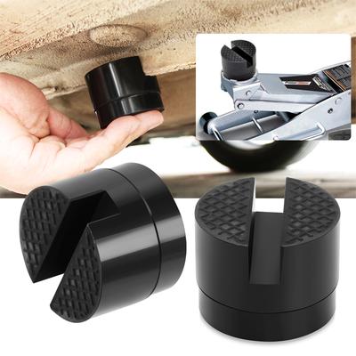 Car Lift Jack Stand Rubber Pads Black Rubber Slotted Floor Jack Pad Frame Rail Adapter Automobile Universal Bracket Rubber Pad