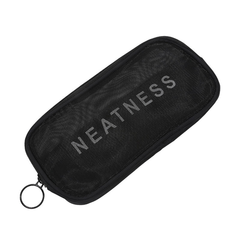 Transparent Mesh Makeup Bag Storage Case Zipper Make Up Bags 3 Size Women Travel Toiletry Wash Cosmetic Bag