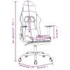Gaming Chair with Footrest Black and Blue Fabric