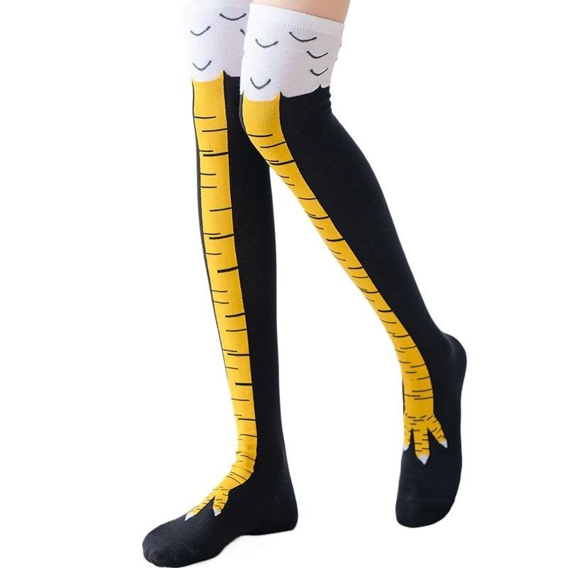 Funny Chicken Paw Stocking Over-knee Pressure Thin Leg Long Stockings Women Middle Socks Girls Socks