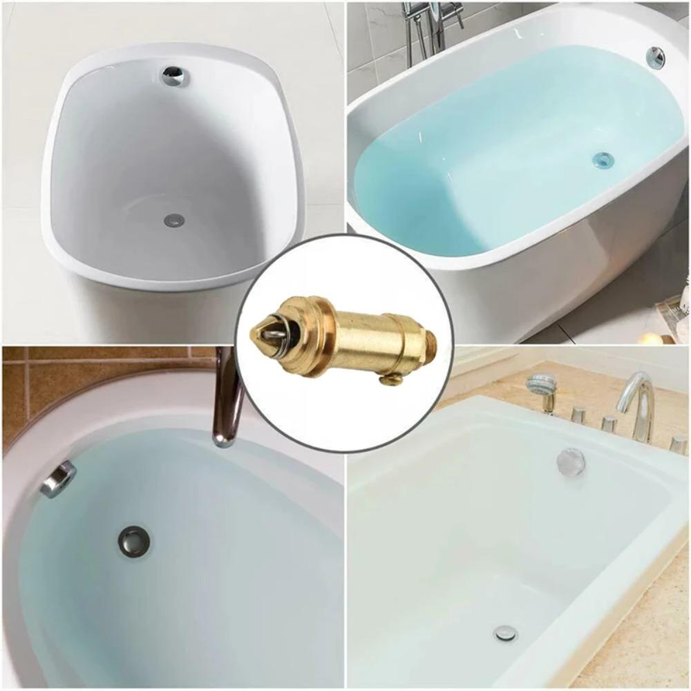 1PC Brass Universal Spring Loaded Easy Jump Up Drain Plug Click Clack Bounce Valve for Bathroom Sink Basin Shower Accessories