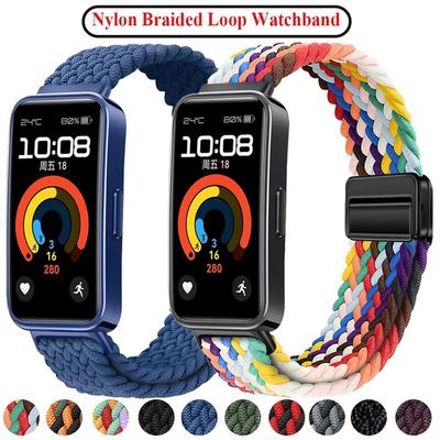 Nylon Strap For Huawei Band 10 9 8 Braided Comfortable Magnetic Buckle Adjustable Watchband Huanwei Band 10/9/8 Accessories Belt