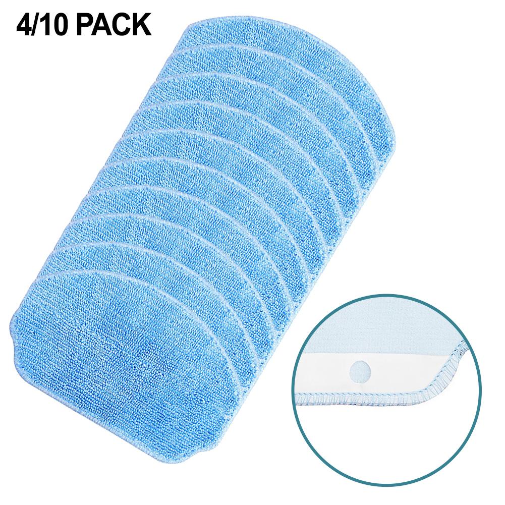 Microfiber Reusable Mop Cloth Replacement for Conga M10 / UMMUND For BR151 Robot Vacuum Cleaner 4 Pack 10 Pack Easy Install