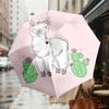 1pc Llama Cactus Automatic Folding Umbrella 8 Rib Iron Frame, Compact Portable Umbrella Suitable for Travel, Daily Use, Birthday, Women & Men Gift 016