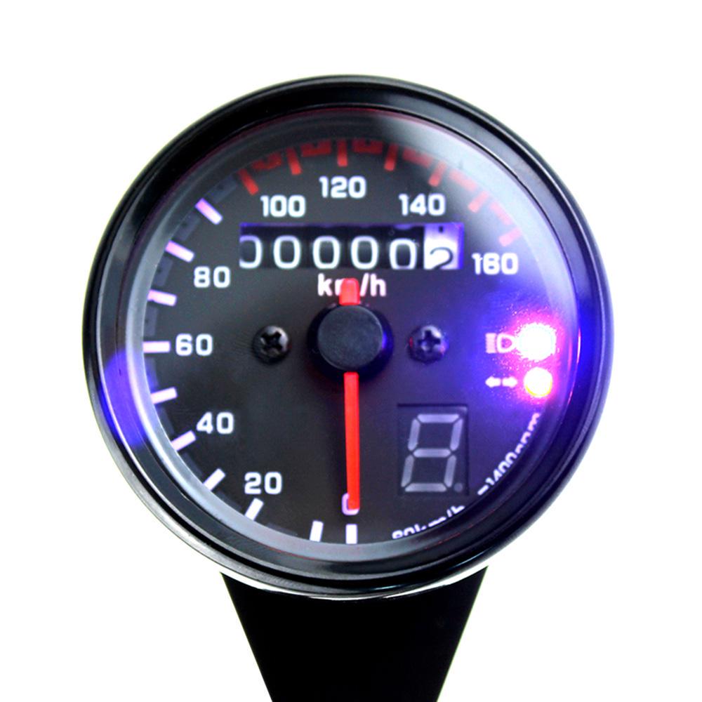 Velocímetro y tacómetro universal para motocicleta de 12 V con retroiluminación LED