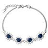 Unique 925 Silver Celebrity Bracelet - with Branded Sapphire Crystals - 925 Silver