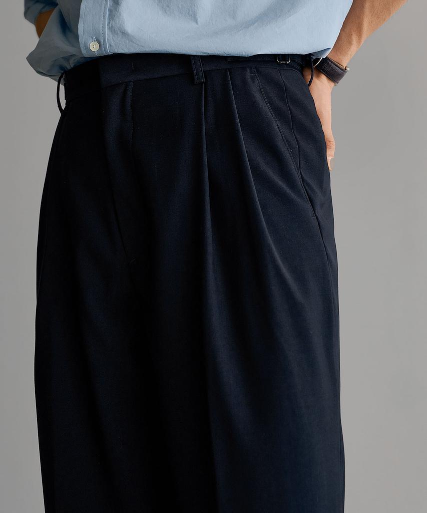 Baulopeulodeogteu Tr Tabe Wide Slacks [Navy]
