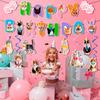 Cat Party Decoration Banner Swirl, 9 Pieces Cat Hanging Swirl Decorations, Cat Birthday Banner Cat Party Hanging Swirl