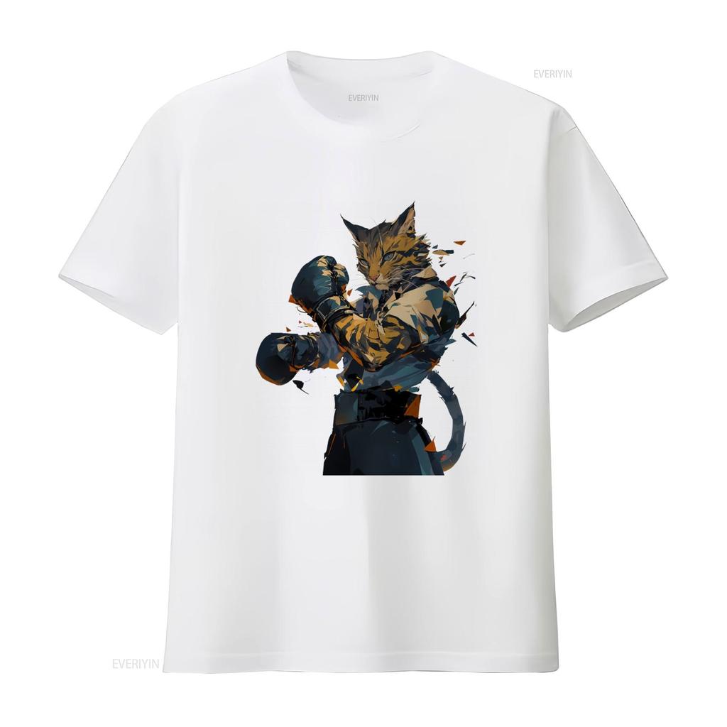 Bengal Cat Boxer T Shirt Wearing Boxing Gloves Unique Lover Apparel Fun Animal Design Stylish and Eye Catching for Lovers