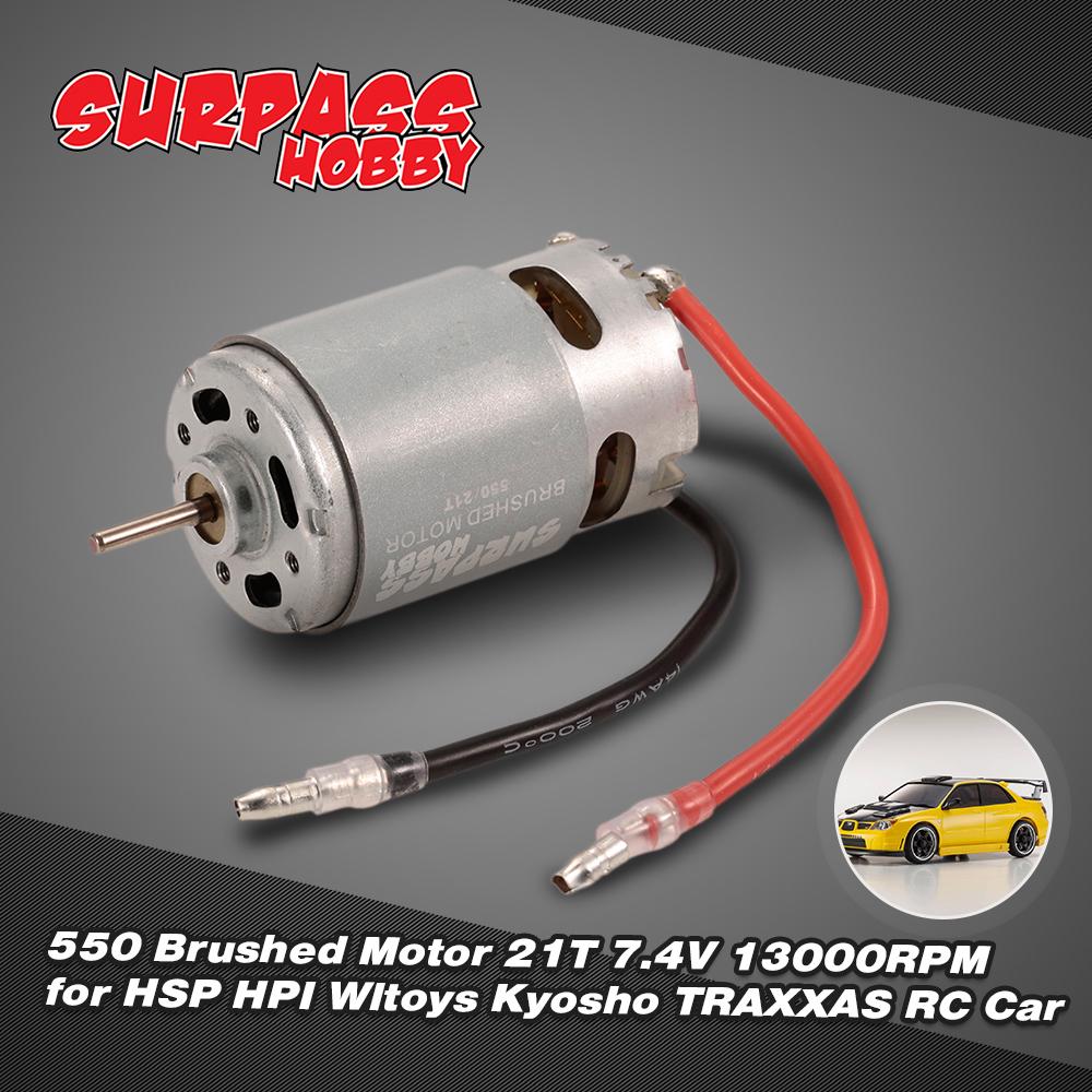 SUPERPASS HOBBY 550 Brushed Motor 21T 7.4V 13000RPM for HSP Wltoys Car HOT
