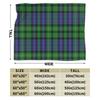 Clan Rollo Blue and Green Tartan Blankets Velvet All Season Plaid Portable Soft Throw Blanket for Home Travel Plush Thin Quilt