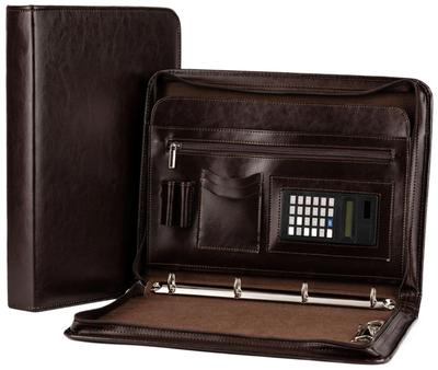 Elegant Men's A4 Portfolio Tizano Bw02 - Briefcase with Calculator and Ring Binder