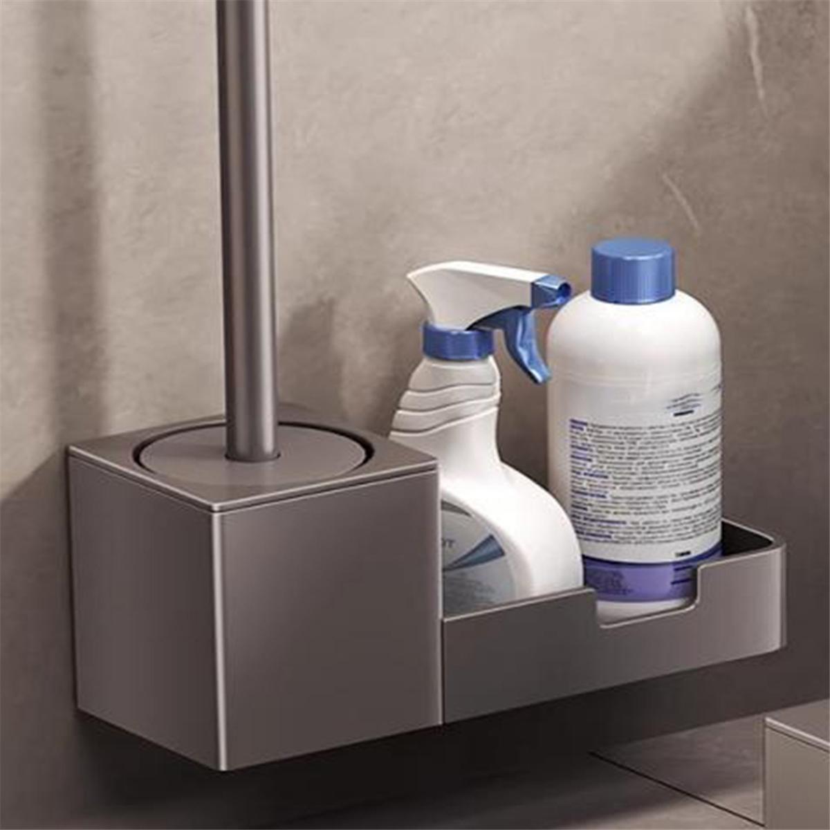 

2025+Punch-Free Toilet Brush Holder, with Shelf, Household Toilet Brush Without Dead Corners, Bathroom China Mainland