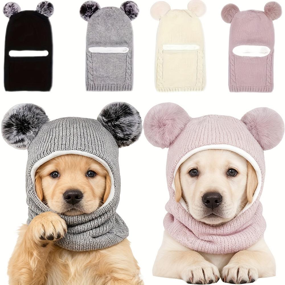 Universal Multipurpose Knitted Warm Pet Hat 1Pc Medium Large Dogs Windproof Warm Hat Autumn Winter Pet Hoodie Headgear