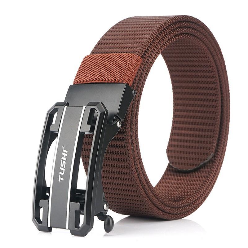2019 Automatic Buckle Nylon Belt Casual All-matching Jeans Inner 3.5cm Men's