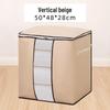 Cotton Quilt and Clothes Organizer Bag with Window, Non-Woven Fabric for Packing and Storage