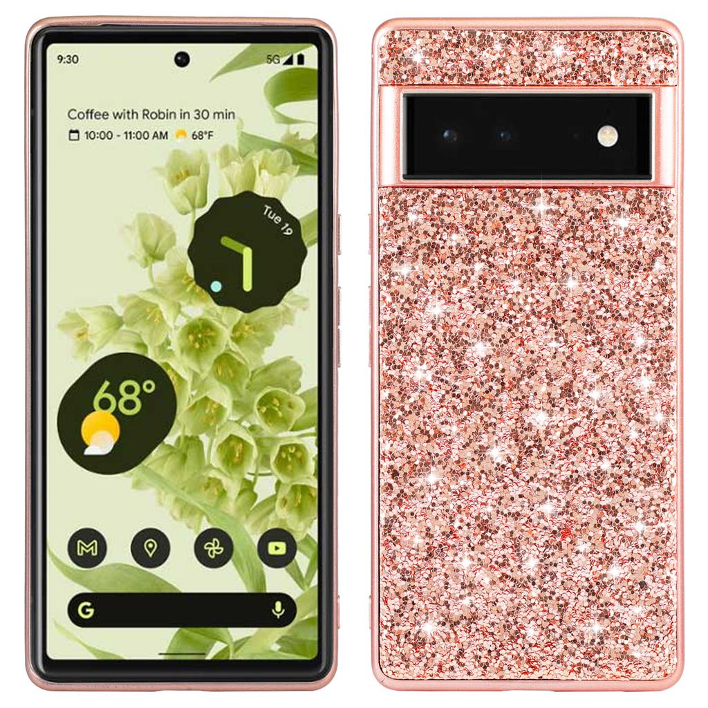For Google Pixel 8a Back Case TPU+PC Sequins Bling Cover Cell Phone Accessory Wholesale