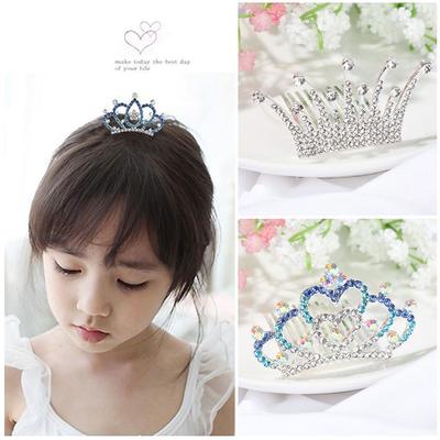 Lovely Princess Crystal Crown Comb Children's Headwear Rabbit Hairpin