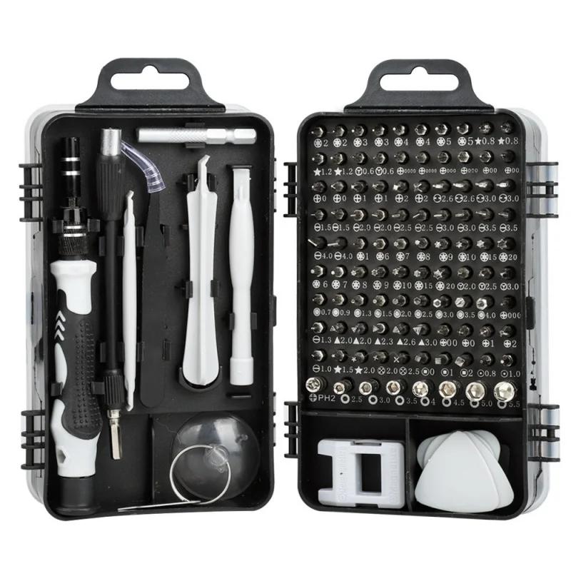 

115 in 1 Multifunctional Screwdriver Set Electronic Repair Tools for Computer Phone and Household Use Insulation Screwdriver Kit Other темно-серого