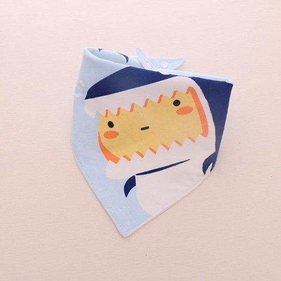 Baby Bibs Triangle Double Cotton Bibs Cartoon Print Saliva Towel Baby Boys Girls Feeding Apron Cotton Bandana Bibs Burp Cloths