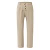 Spring and Summer Lace-up Pants Men's Breathable   Linen Loose Casual Sports Trousers Men
