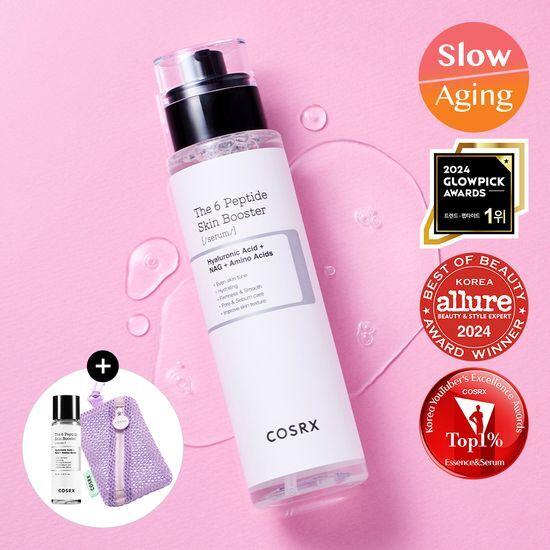 COSRX The 6 Peptide Glow Care Serum 150ml+30ml (+ Travel Mesh Pouch)
