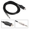 Portable Guitar USB O Cable Computer Wire Link Connection Instrument Adapterblack 300cm
