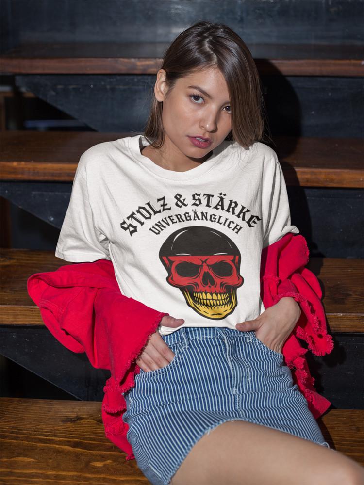 

Гордость Сила Сделать Германию великой ГерманияЖенское Хлопковое Рубашка Оверсайз 4XL