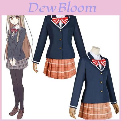 Conjunto de Fantasia Cosplay Shiina Mahiru Para Meninas