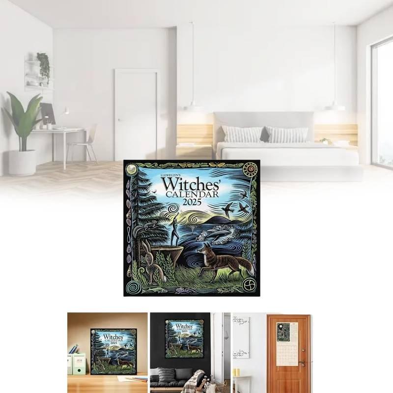 Witches Calendar 2025 Stylish Casual And Retro Simple Home Bedroom Decoration