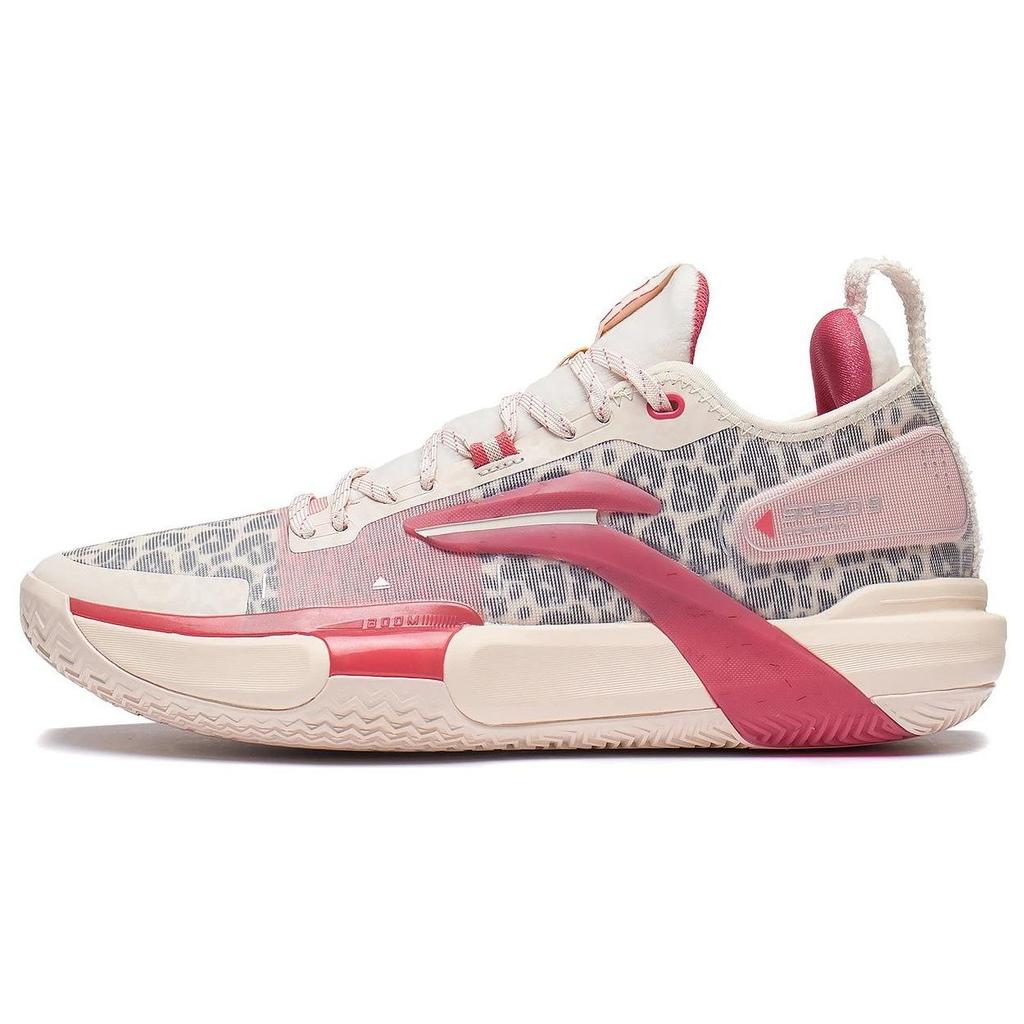 Li-Ning Speed 9 Premium Leopard Men Sneakers Cream Pink ABAS071-4