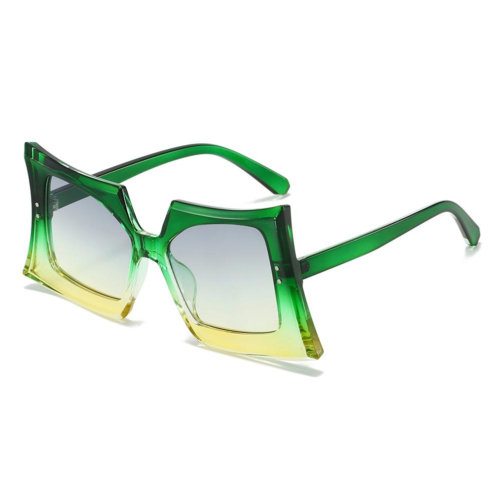 Trendy Butterfly Sunglasses for Women Men Bold Square Frames Hip Hop Style Unique Fashion Shades