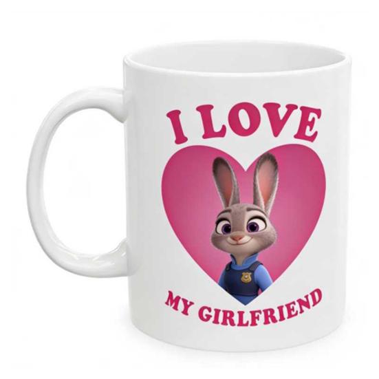 

I Love My Boyfriend Girlfriend Mug Zootopia Nick Fox Judy Rabbit Couple Ceramic Coffee Cup Heart Design Couples Tea Hot Chocolate Mug Women 1pc