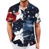 Men's Vintage Button Down Bowling Shirts Short Sleeve Summer Beach Shirt