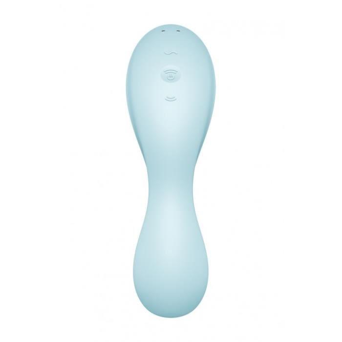 Sextoy - Satisfyer - Curvy Trinity 5+ - Bleu clair - Double stimulation - 3 moteurs puissants