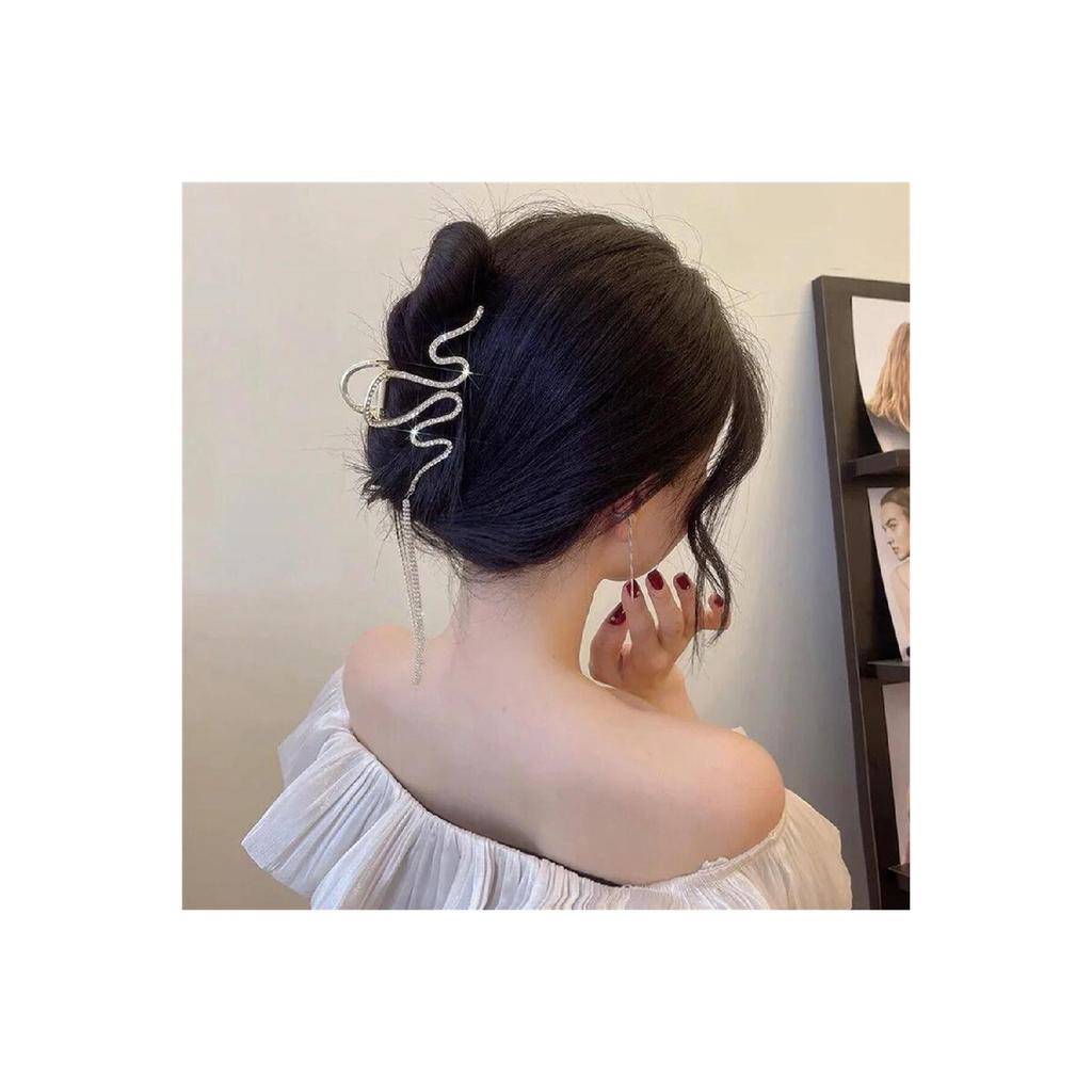 Gold Crystal Dangle Latch Buckle