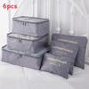 Travel Storage Bags Sixpiece Cubic Set With Multipurpose Compartments For Suitcase Organization