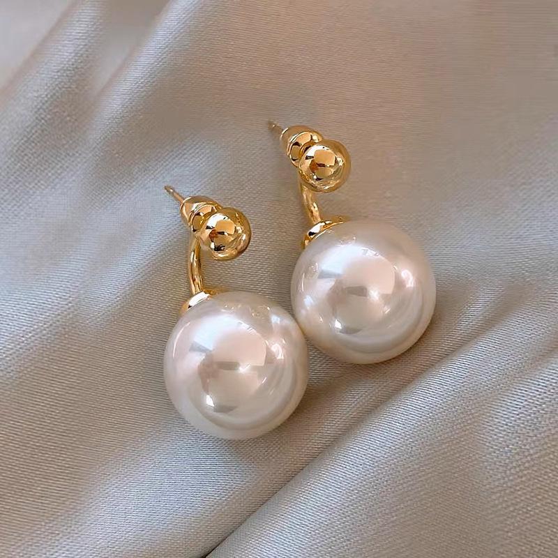 Silver Needle Pearl Flower Tassel Earrings - Women's Trendy All-Match Jewelry