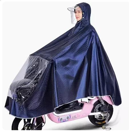 New Electric Bike Raincoat Poncho Double Adult Long Full Body Rainproof Thickened Extra Large Motorcycle Battery Car Special