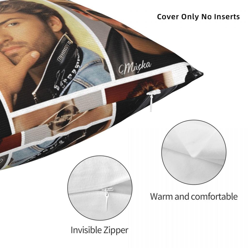 Pillow Case George Michael British Singer Square Pillow Cover Cute Funny Cushion Cover Pillowcases For Sofa Bedroom Home Decor