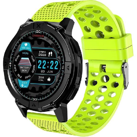Compatible for Carbinox X-Ranger Bands, Silicone Replacement Wristbands Sport Strap with Metal Buckle Compatible with Carbinox Blaze Round, Blaze S,
